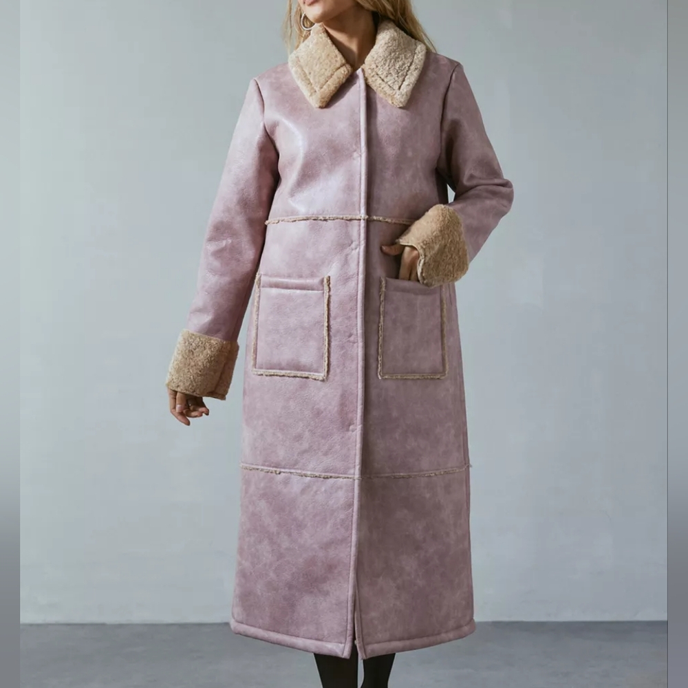 Kimchi Blue Delilah Faux Fur Trim Longline Coat